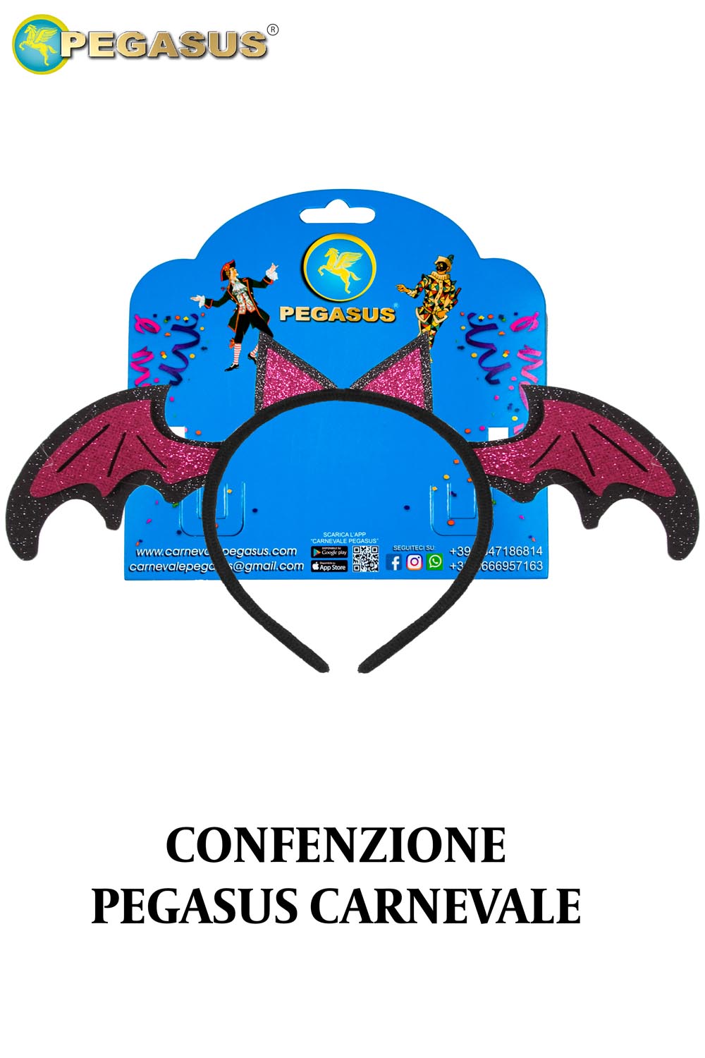 CERCHIETTO FRONTINO VAMPIRELLA VIOLA DI HALLOWEEN